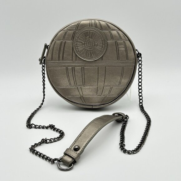Bioworld Star Wars Death Star Purse Pewter Chain Strap Shoulder Bag Preowned - Picture 1 of 15